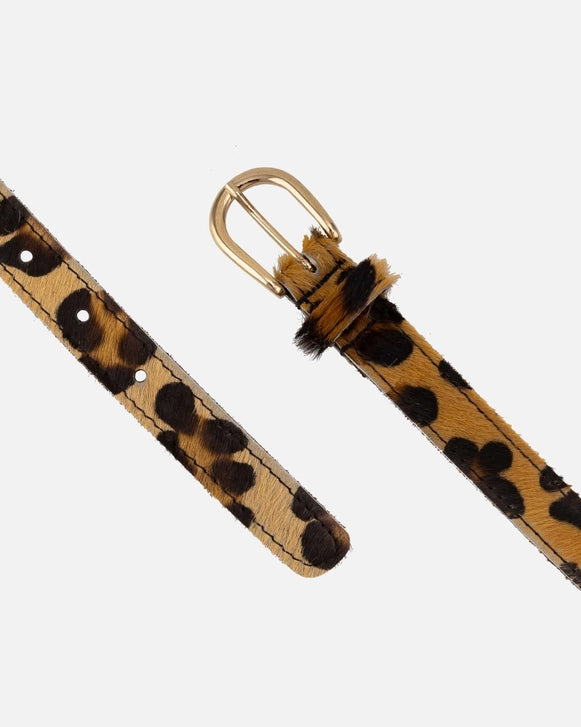 LEOPARD COW HAIR BELT