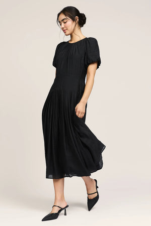 ROUND NECK MIDI DRESS