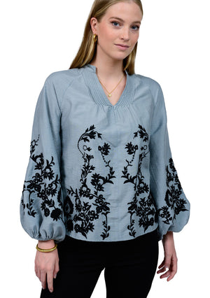 POET EMBROIDERED TOP