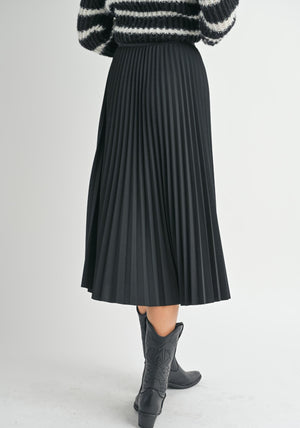 FULL OF CHARM PLEATED MIDI SKIRT