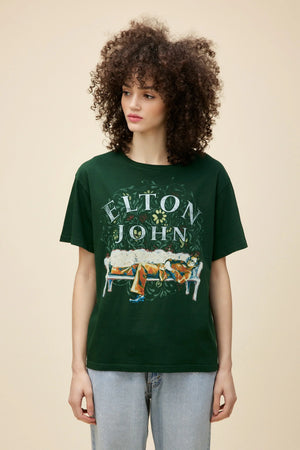 ELTON JOHN FLORAL BOYFRIEND TEE