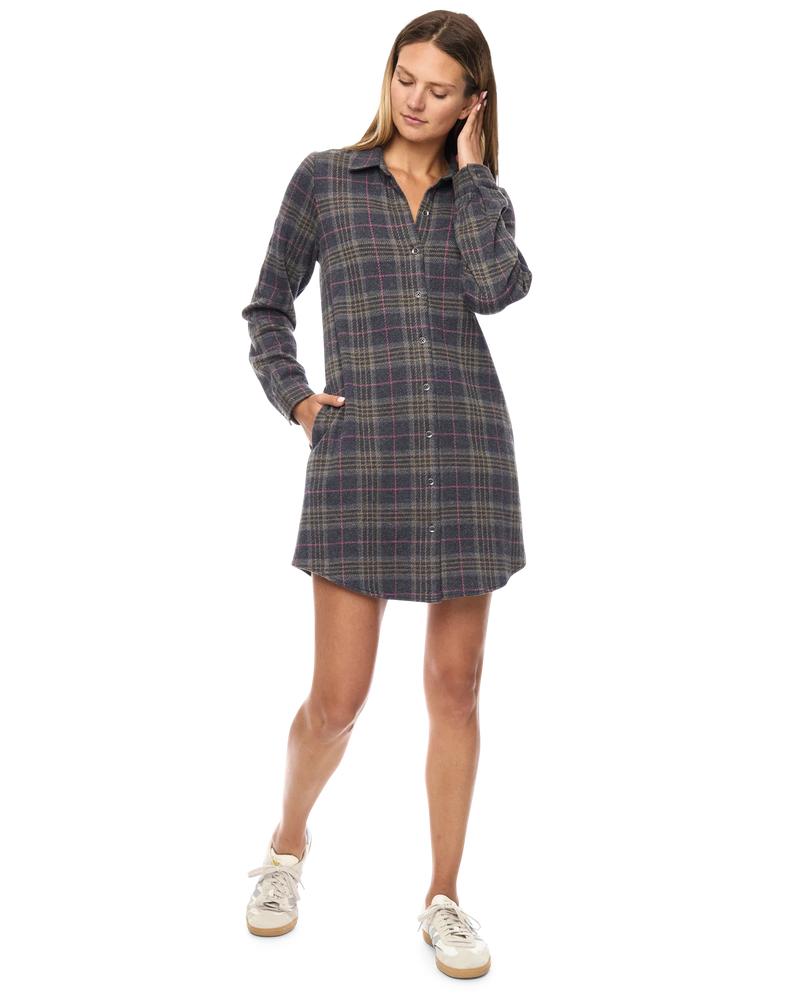 LYNDEN KNIT FLANNEL DRESS