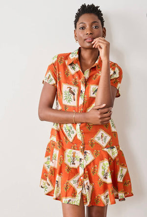 GRACIE DRESS IN BIRDS OF INDIA