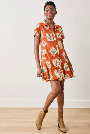 GRACIE DRESS IN BIRDS OF INDIA