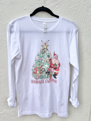 CHAMPAGNE CHRISTMAS LS TOP