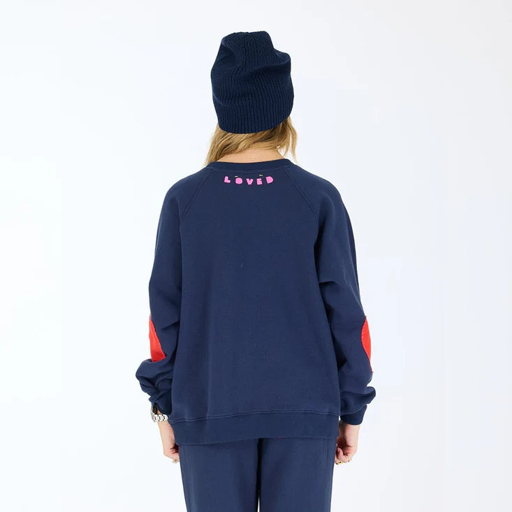 BENTON IMPERFECT HEART PATCH SWEATSHIRT