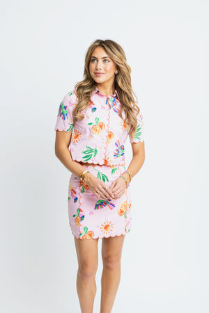 TOUCAN FRUIT SCALLOP BUTTON TOP