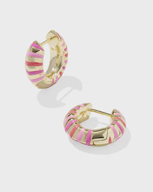 MIKKI ENAMEL HUGGIE EARRING