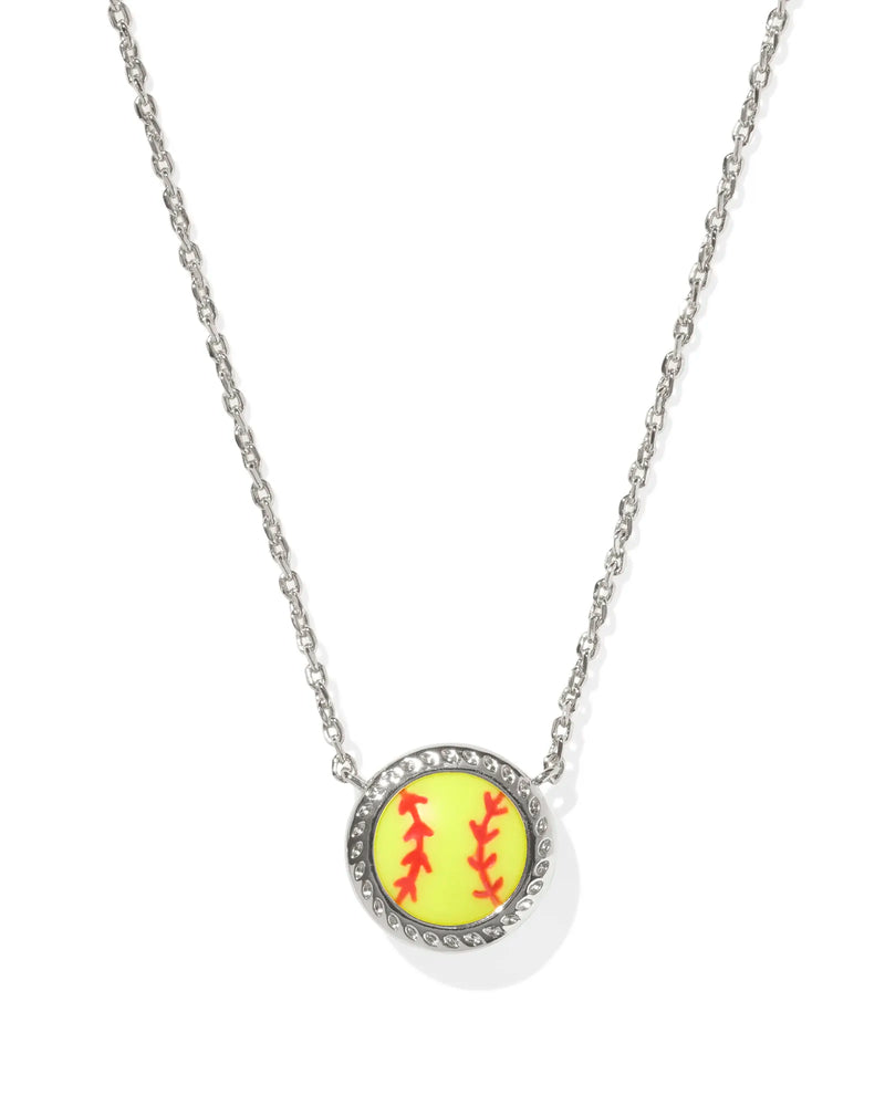 SOFTBALL SHORT PENDANT NECKLACE