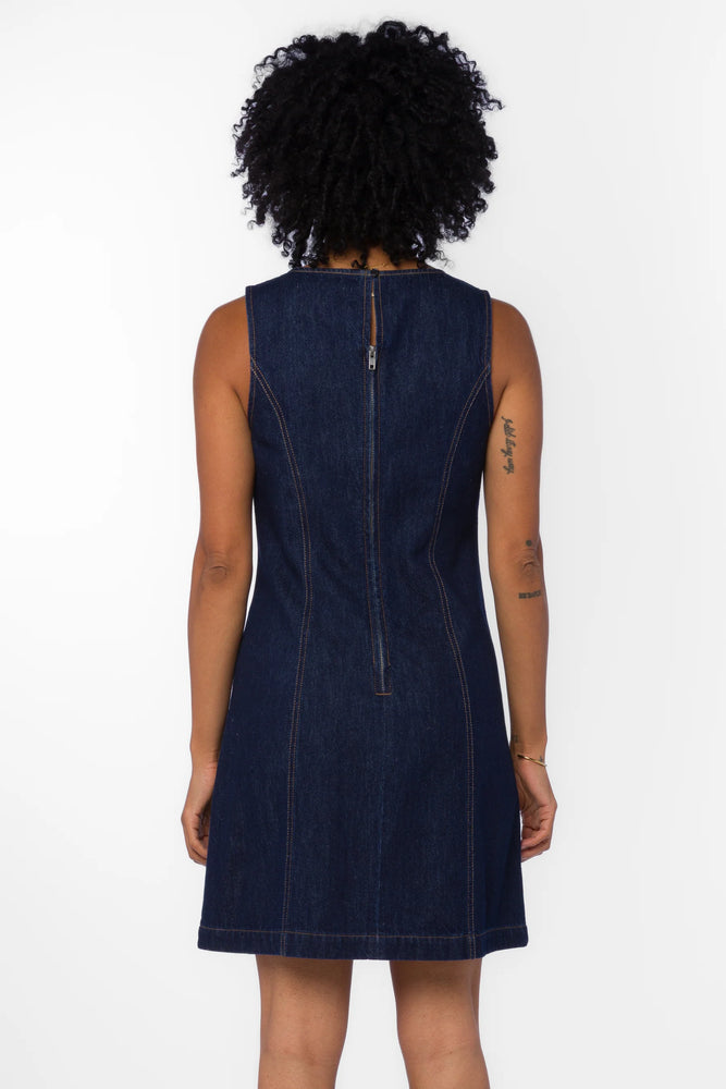MATILDA SLEEVLESS DENIM DRESS