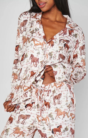 CLASSIC PJ SET COUNTRY HORSES