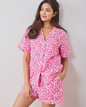 RHINESTONE COWGIRL PJ SHORT SET
