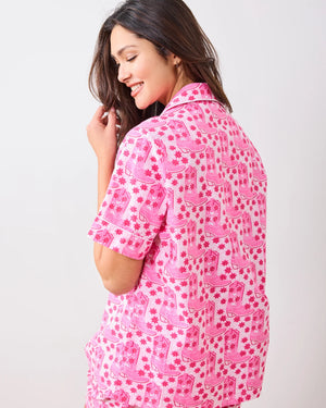 RHINESTONE COWGIRL PJ SHORT SET