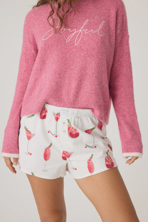 CRANBERRIES & COCKTAILS FLANNEL SHORTS