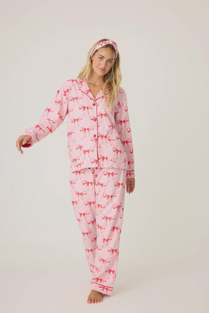 RIBBONS & BOWS FLANNEL PJ SET