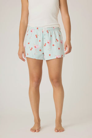 MA CHERIE CHERRY PJ FLANNEL SHORTS