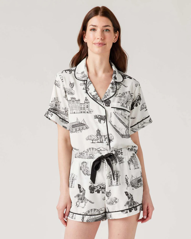 TOILE PAJAMA SHORT SET