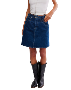 SUZY DENIM MIDI SKIRT