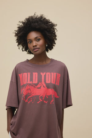 HOLD YOUR HORSES OS TEE