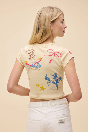 WESTERN FLASH POINTELLE TEE