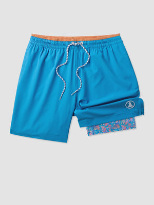 THE BLUE BARRACUDAS 5.5 CLASSIC LINED SWIM TRUNK