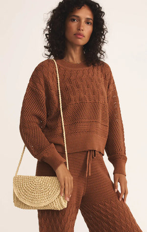 SAND DOLLAR MINI STRAW BAG