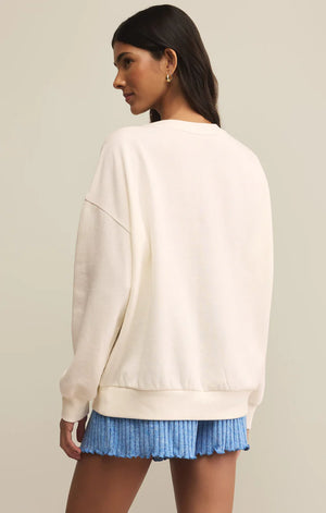 MAMA KNIT DENIM SWEATSHIRT