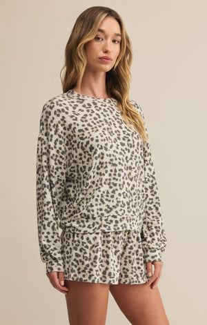 LUXE LEOPARD LSS TOP
