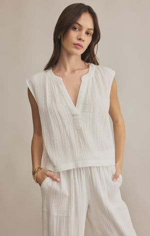 CLIFFSIDE V NECK AIRY TOP