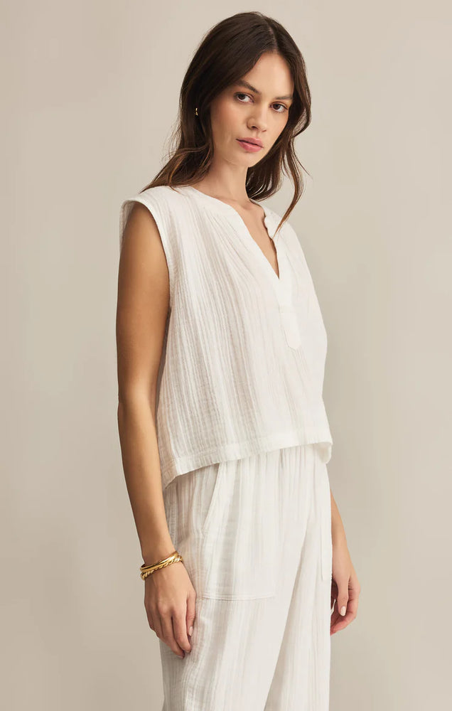 CLIFFSIDE V NECK AIRY TOP
