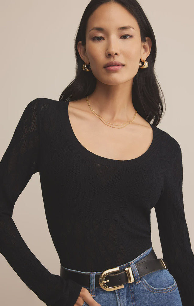 TIBI SCOOP MESH SWEATER ZW253385