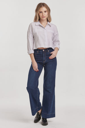 ARIANNA CROPPED FRONT TIE SHIRT