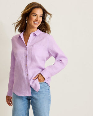 COASTALINA LINEN RELAXED TOP