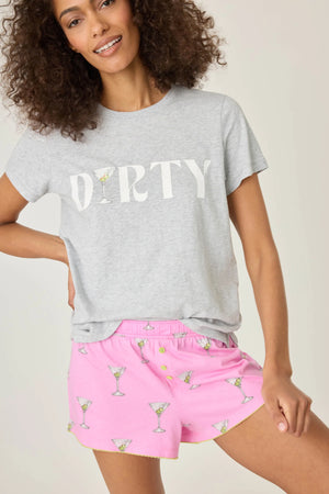 DIRTY SHORT SLEEVE LOUNGE TOP