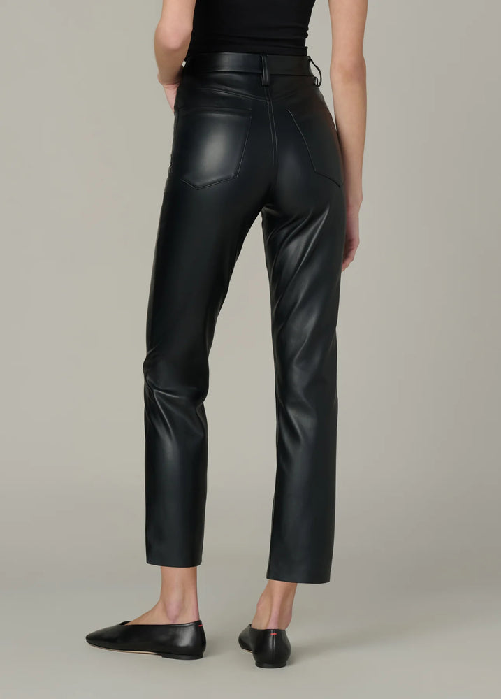 LYRA SLIM ANKLE VEGAN LEATHER PANT