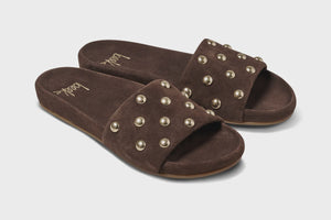 GALLITO STUD SUEDE SLIDE SANDAL