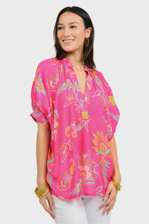 POPOVER SATIN DOLMAN TOP