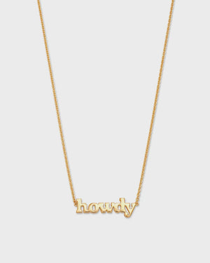 HOWDY PENDANT NECKLACE