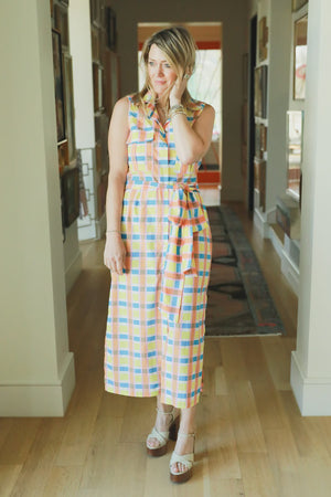 SUNSET PLAID MIMI DRESS
