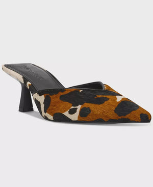 MOD-A COW PRINT HEELED MULE