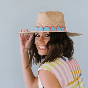 GLORIA CROCHET PALM HAT