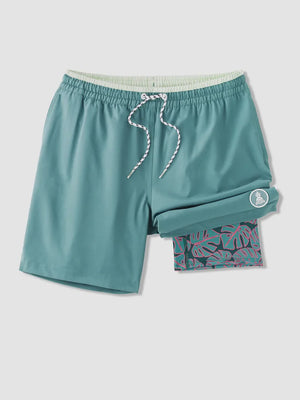 7" TEAL BREAKERS CLASSIC LINED SWIM TRUNK
