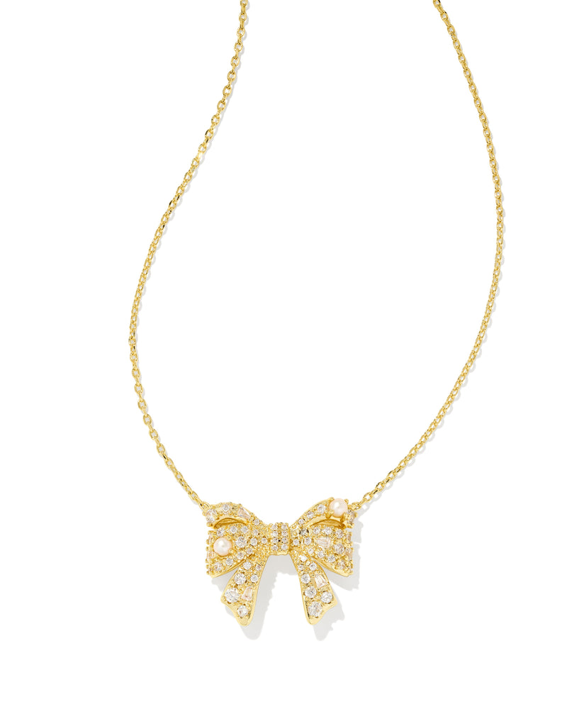 KRISTA BOW PENDANT NECKLACE