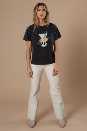 LEOPARD MARTINI WIDE BOY TEE