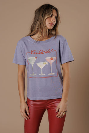 BUT FIRST COCKTAILS WIDE NECK TEE