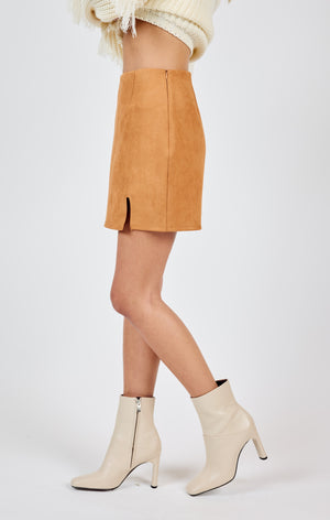 SOHO FAUX SUED MINI SKIRT