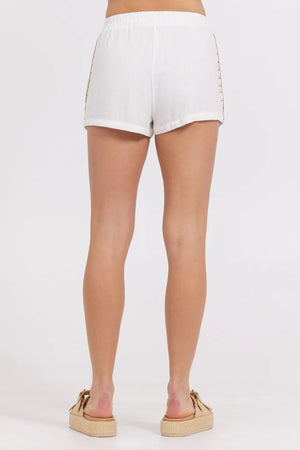WASHED LINEN SHORTS
