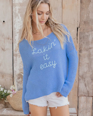 LAKIN' IT EASY CREW COTTON